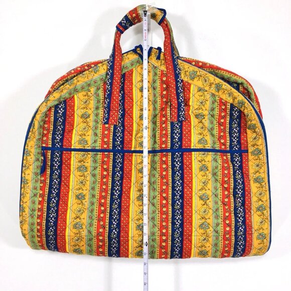 Vintage Cotton Quilted Hanging Garment Bag 48x25 Indonesia Blue Interior - Picture 10 of 10